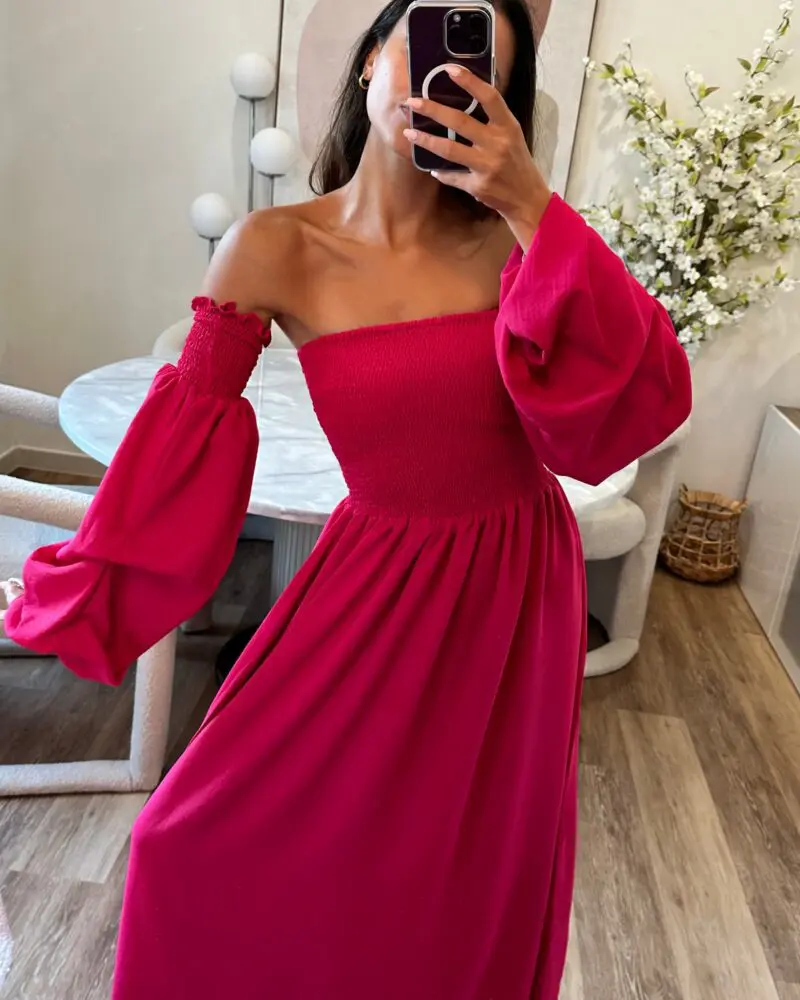 UNBOX Chic Sleeveless Fuchsia dress