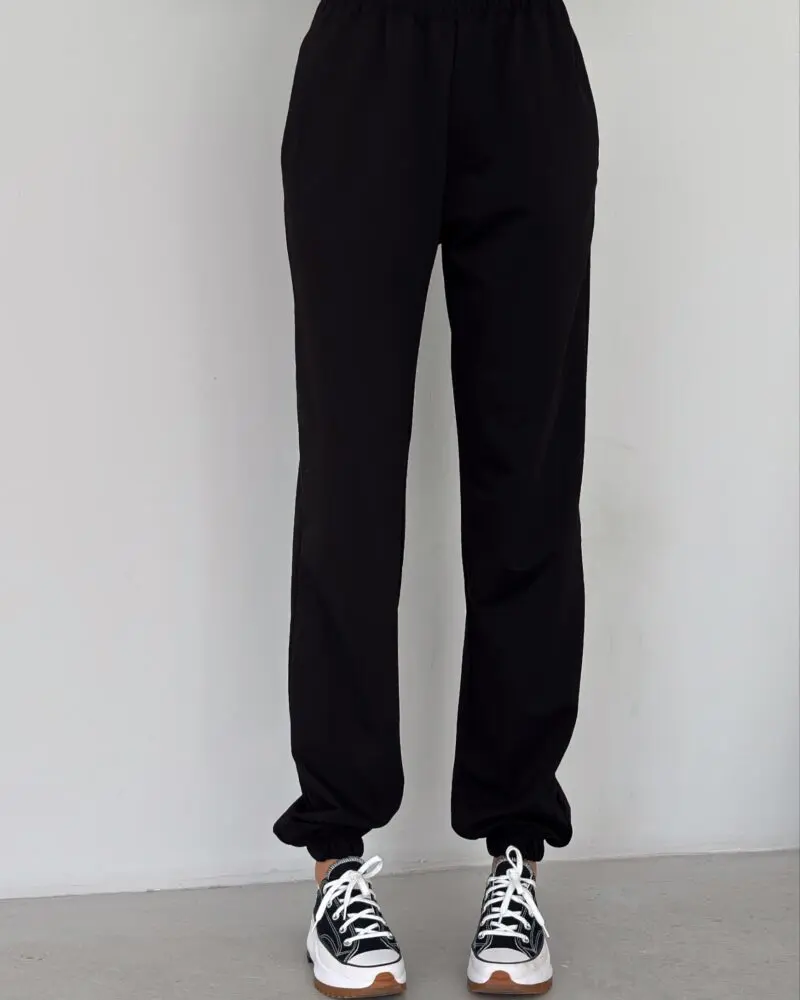 All-Day Cotton Comfort Joggers- Black