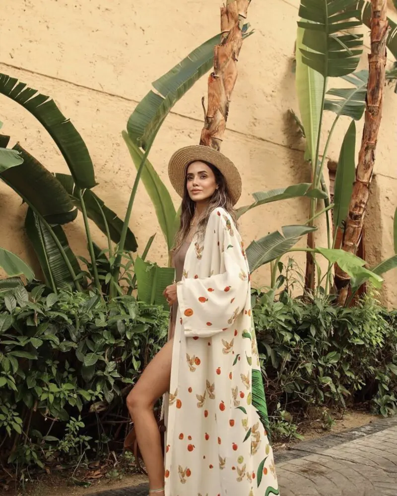 Green bird print cardigan