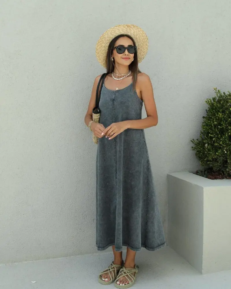 Charcoal Touched Perfect Dress