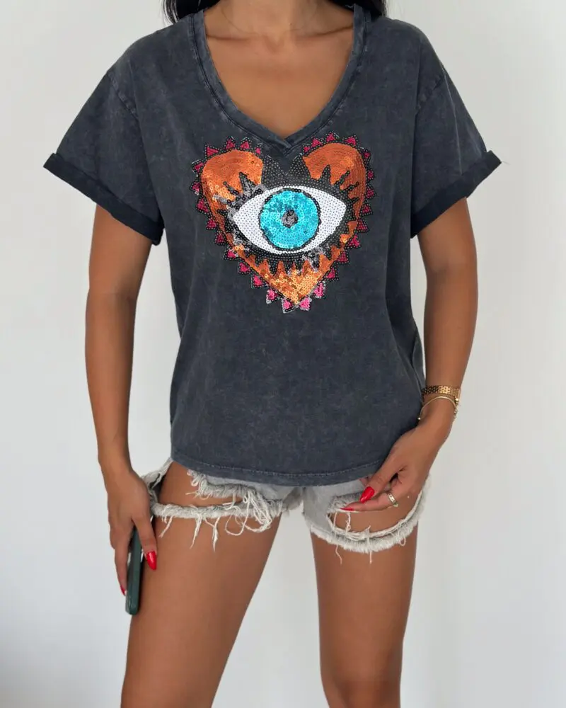 Guardian Heart Tee Grey