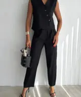 Step into effortless style with the Desert Mirage Set in Black. This sleek, coordinated ensemble features a relaxed fit for ultimate comfort, perfect for casual outings or lounging at home. The minimalist design ensures versatility, making it a must-have staple in any wardrobe. Elevate your everyday look with this timeless, easy-to-wear set. Key Features: Relaxed fit for comfort Minimalist design for versatility High-quality, durable fabric Elastic waistband for a secure fit Soft, breathable material Ideal for casual wear or lounging Easy to mix and match with other pieces Available in multiple sizes Simple care and maintenance Timeless black color for any occasion