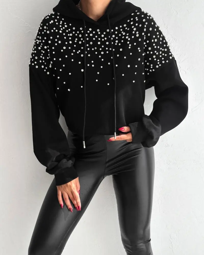 Luxe Gem Hoodie - Black