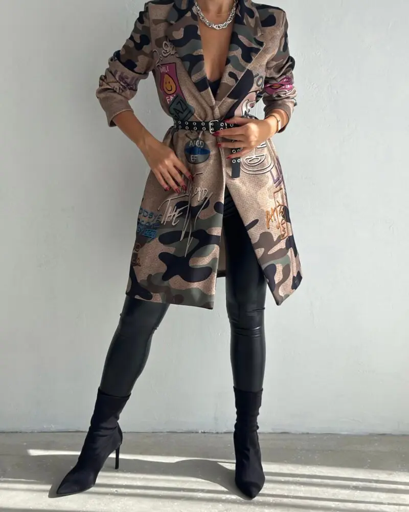 Camo Graffiti Luxe Coat