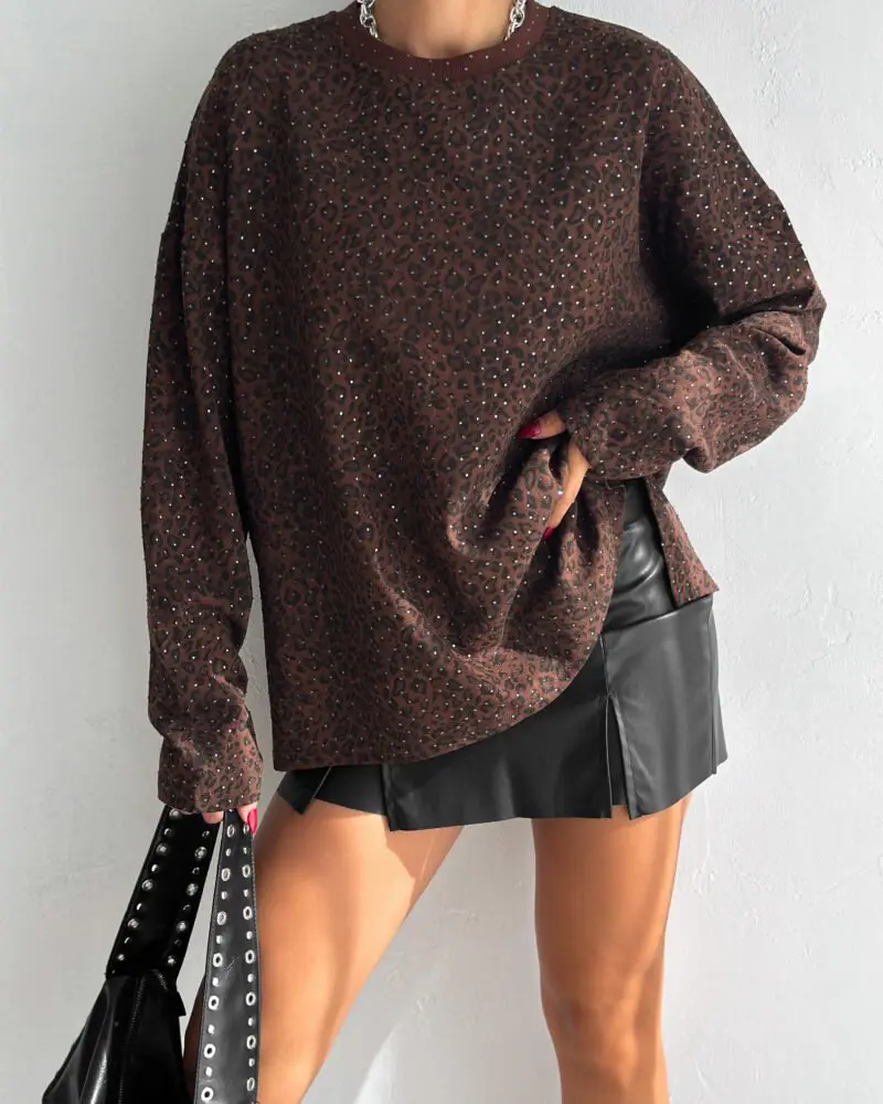 Midnight Panther Hoodie - Brown