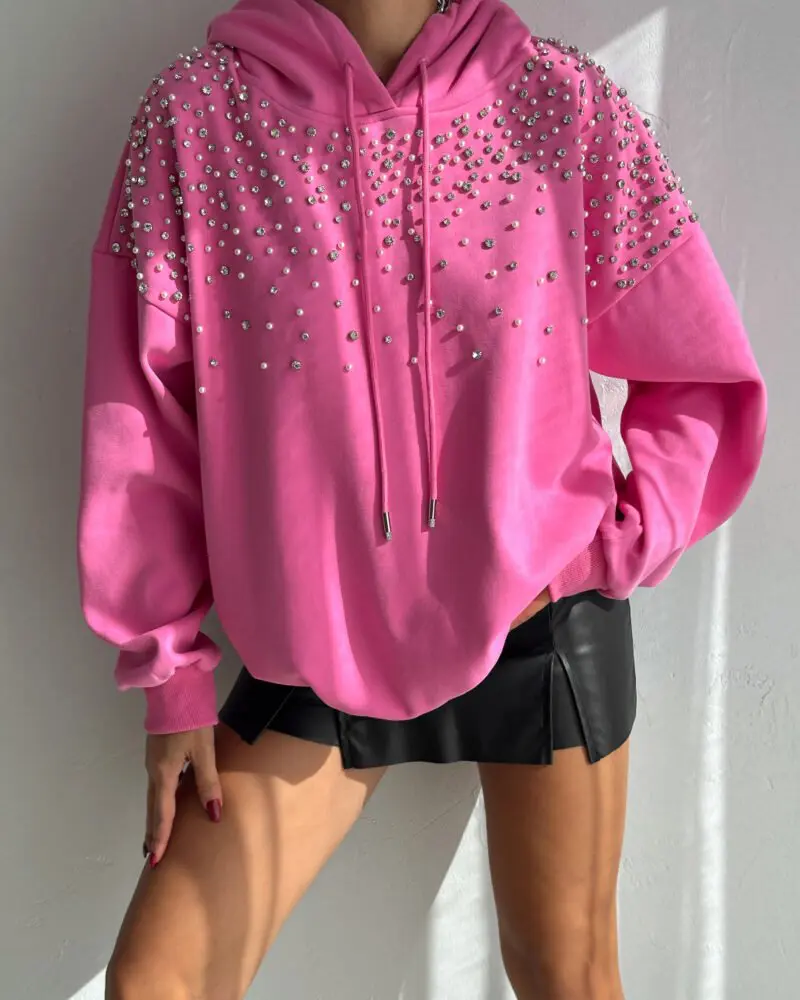 Luxe Gem Hoodie - Pink