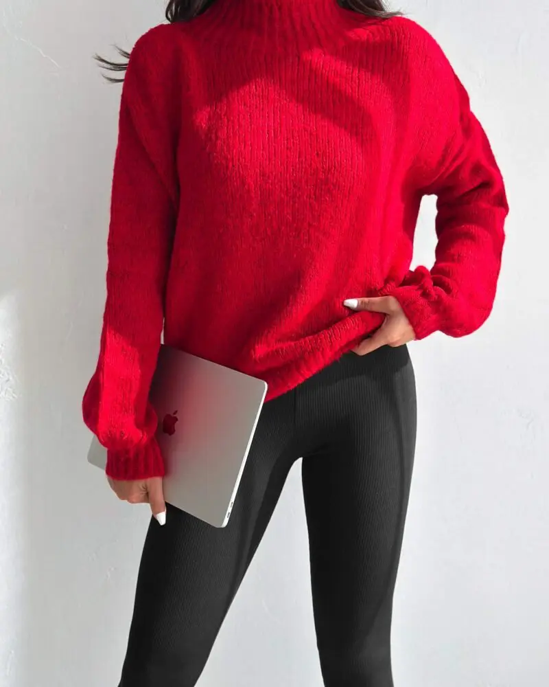 Everyday Essentials Sweater -Red