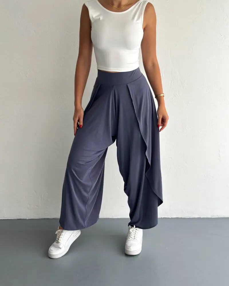 Draped Charcoal Pants