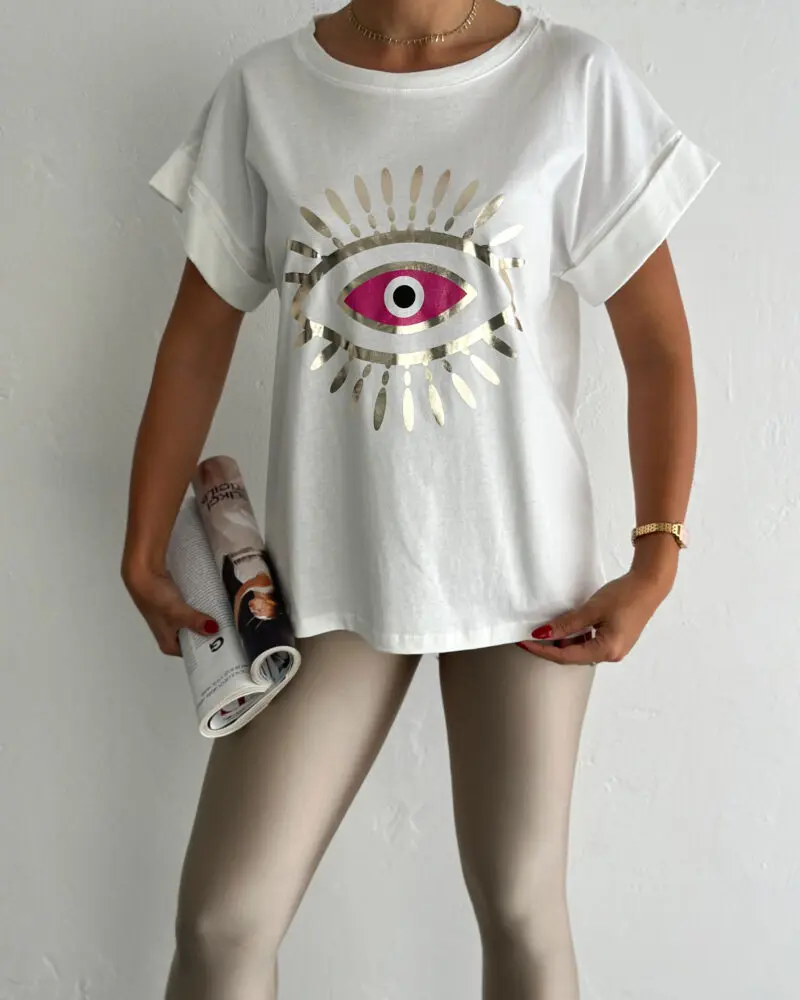 EVIl Eye Tee - White