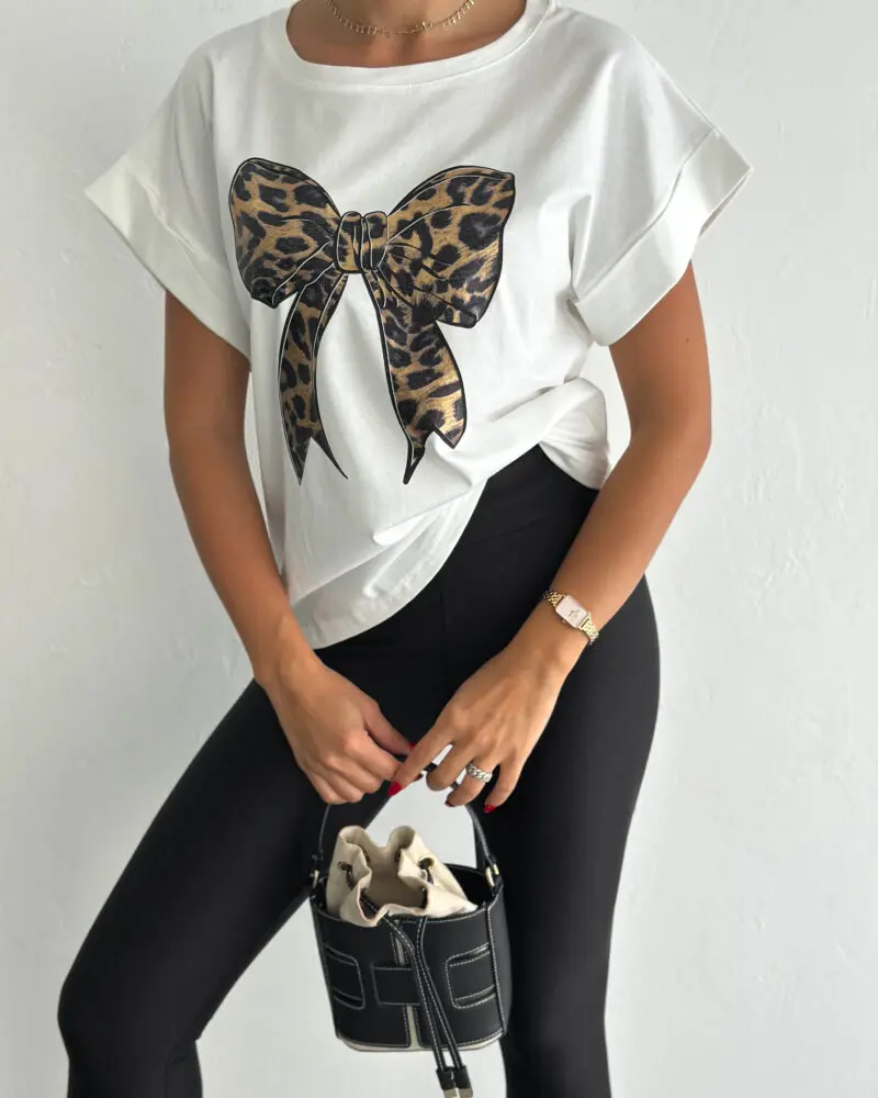Leopard Bow Tee