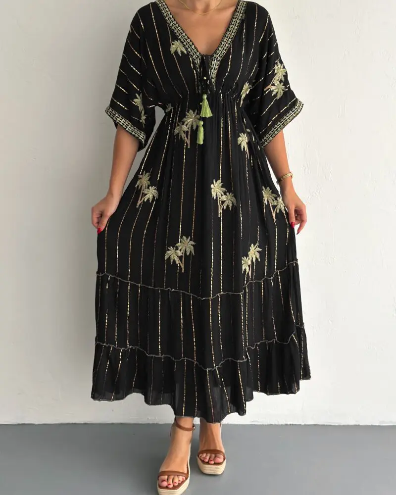Plam Black Kaftan