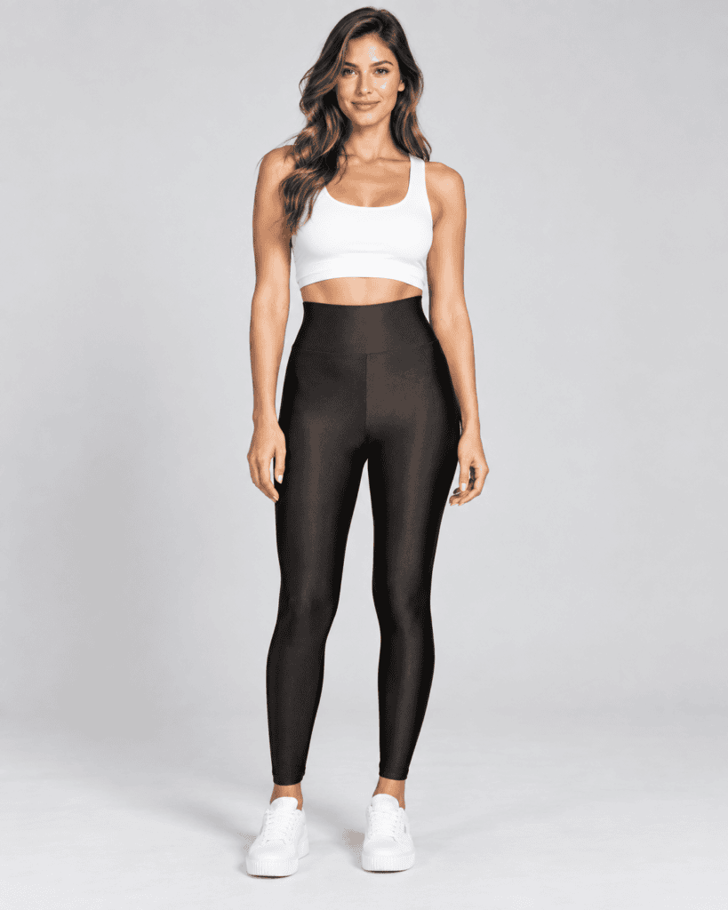 LYCRA HIGH-WAISTED LEGGINGS BLACK