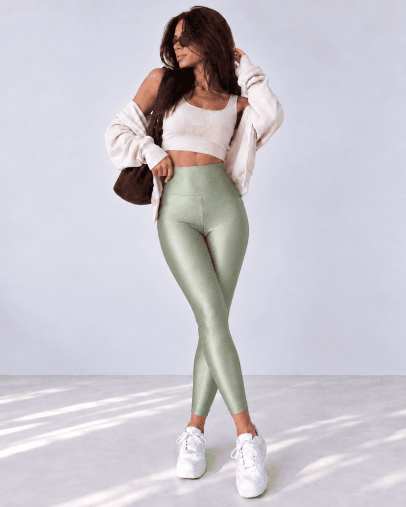 LYCRA HIGH-WAISTED LEGGINGS LIME