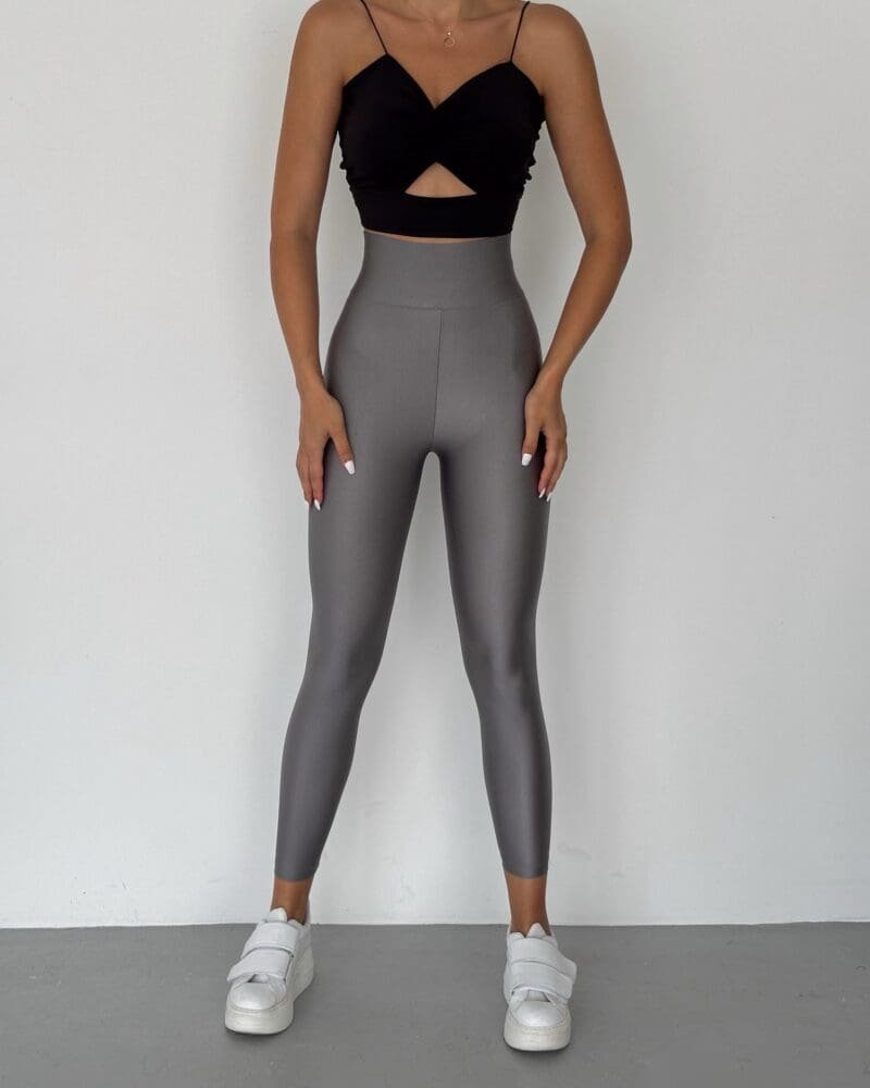LYCRA HIGH-WAISTED LEGGINGS METALLIC