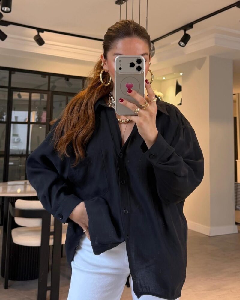 Black Oversize Fabia Shirt
