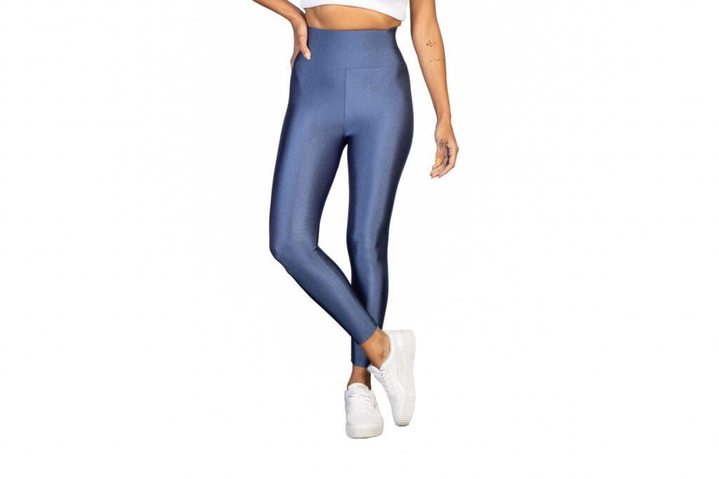 LYCRA HIGH-WAISTED LEGGINGS DENIM BLUE