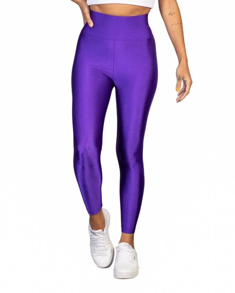 LYCRA HIGH-WAISTED LEGGINGS PURPLE