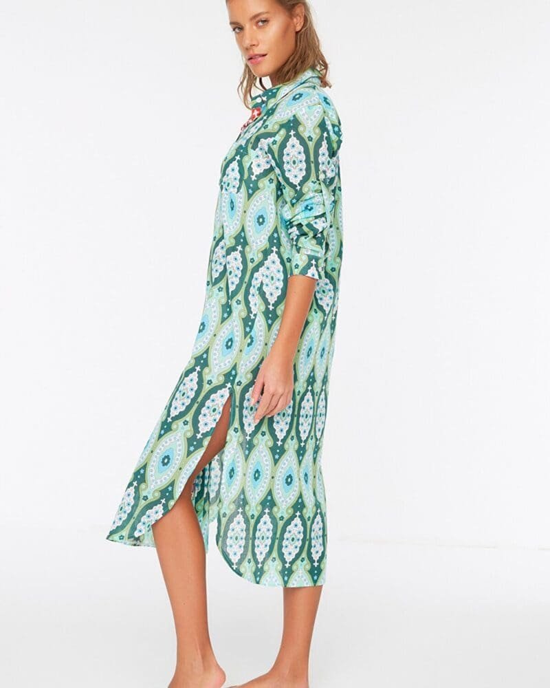 Green ethnic dress