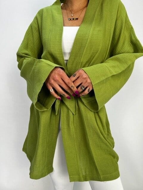 UNBOX Linen Green Cardigan
