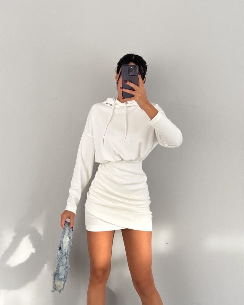WhisperWeave Hooded Comfort-White