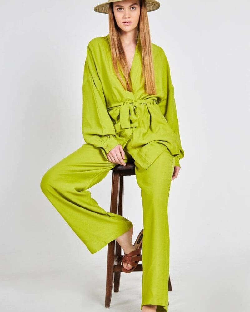 Belted Green set trouser