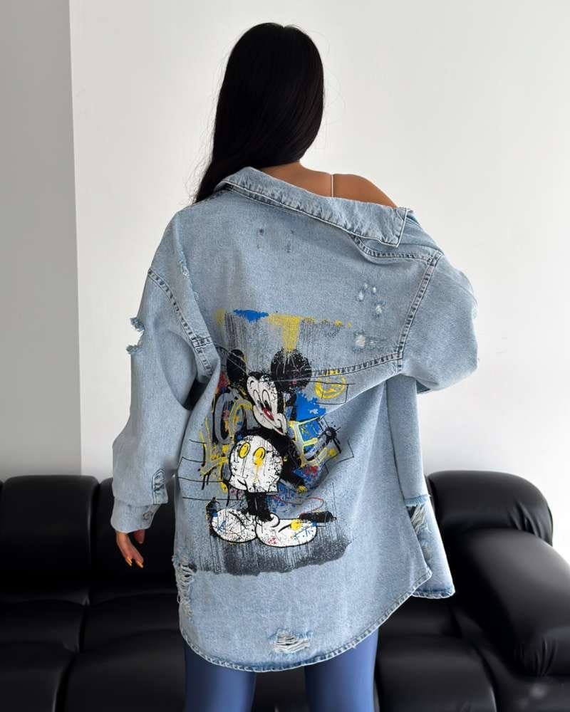 Oversized Disney Denim Jacket