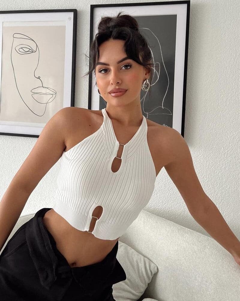 Trendy Fit Crop Top White