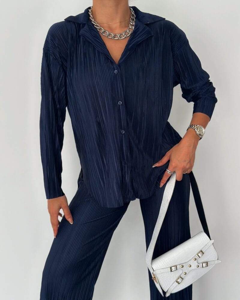 Pleats Tailored Set-Navy
