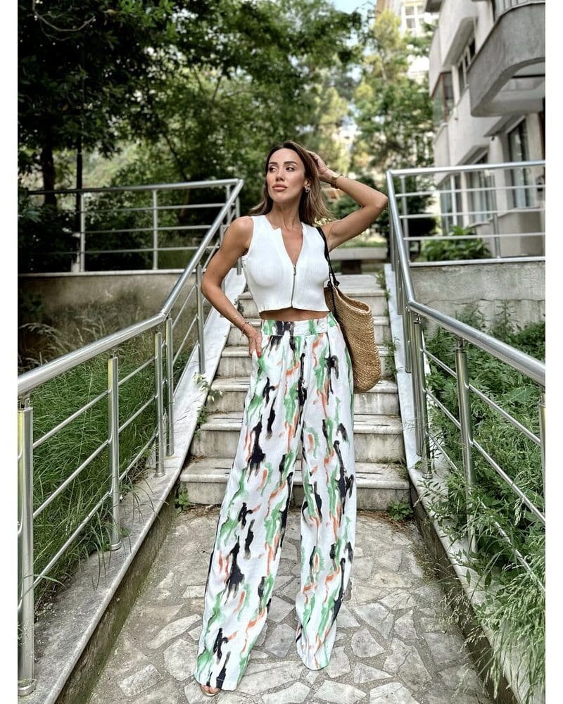 Splashy Summer Linen Pants