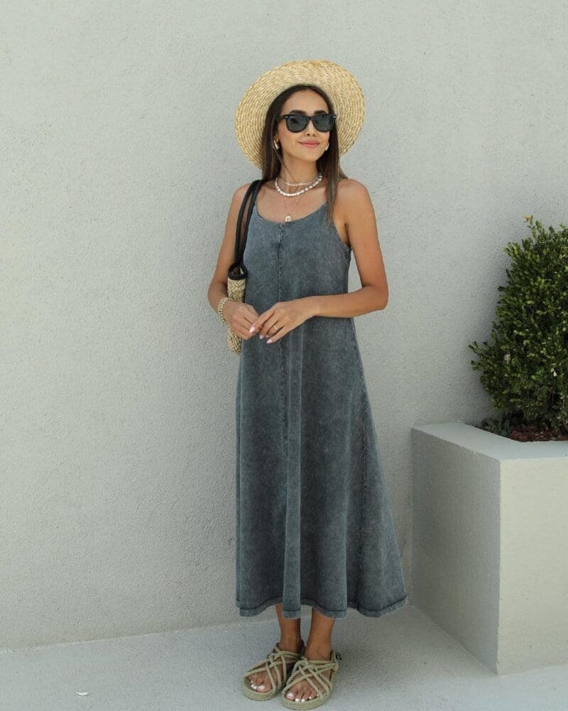 Charcoal Touched Perfect Dress