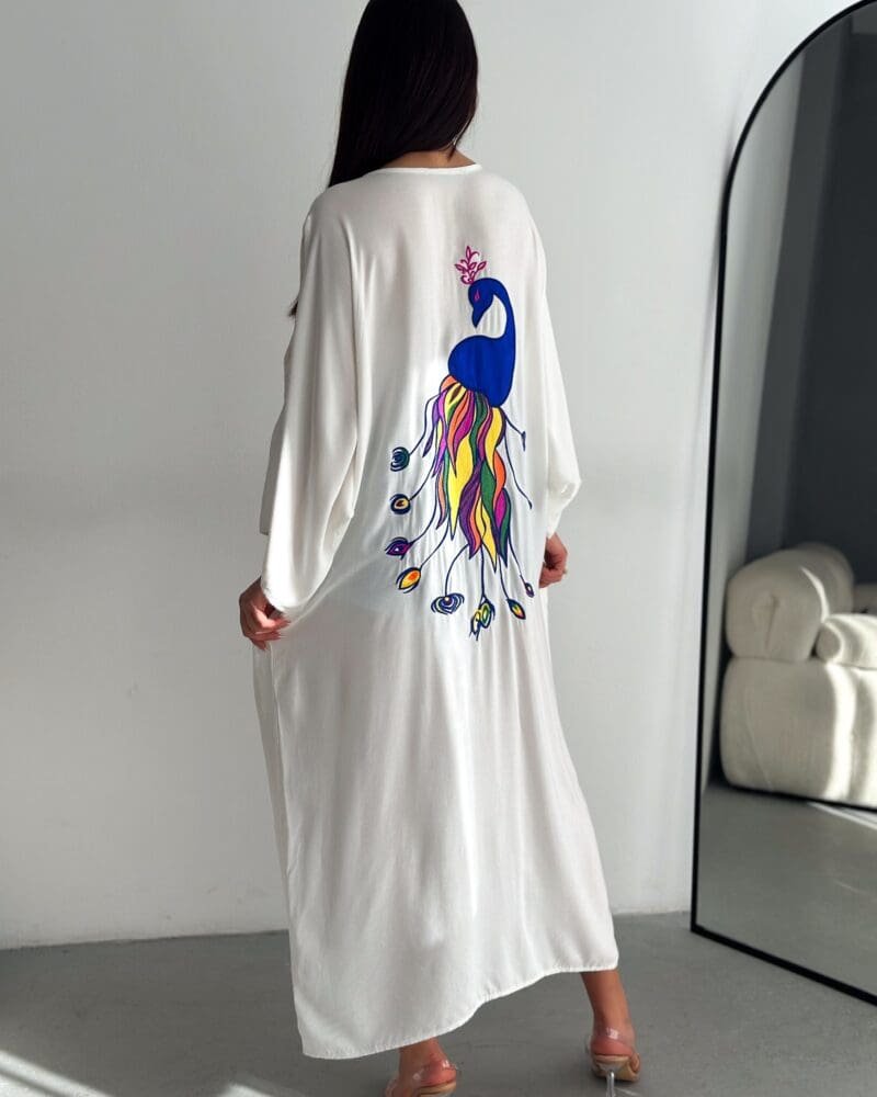 Blue Peacock Kimono