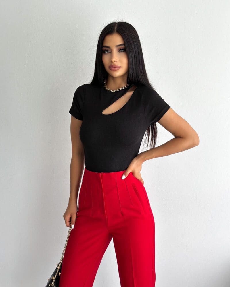 UNBOX Basics Black Ribbed Top