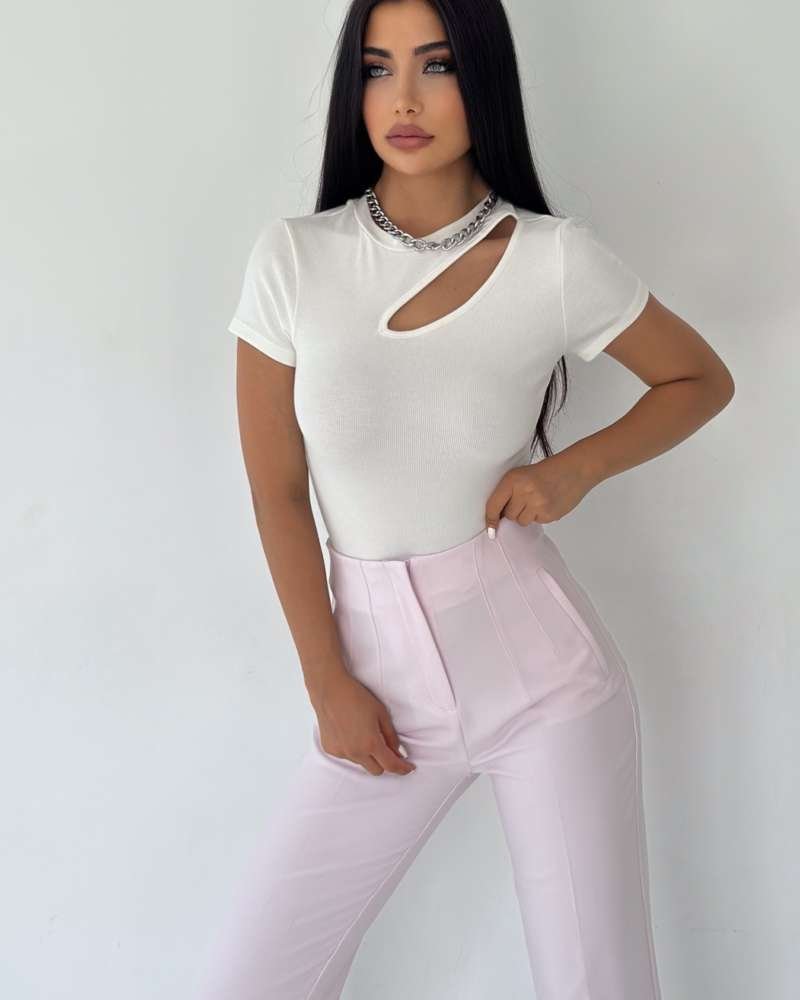 BARBIE PINK HIGH WAIST PLEATED PANTS