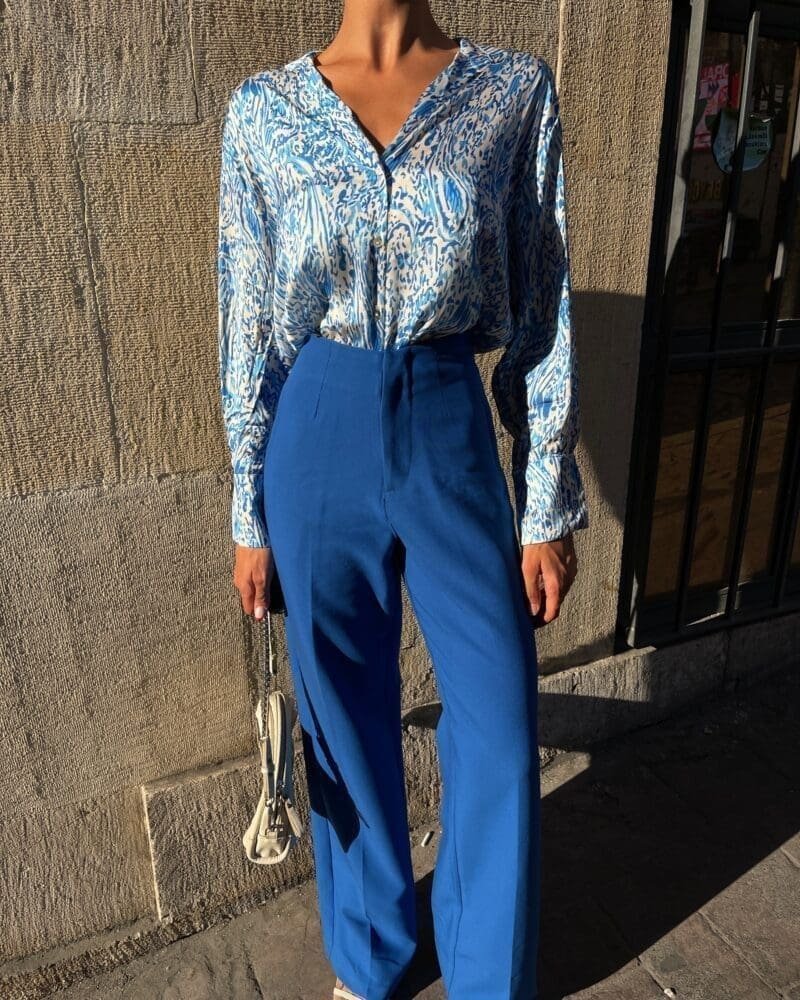 Cerulean Charm Printed Shirt