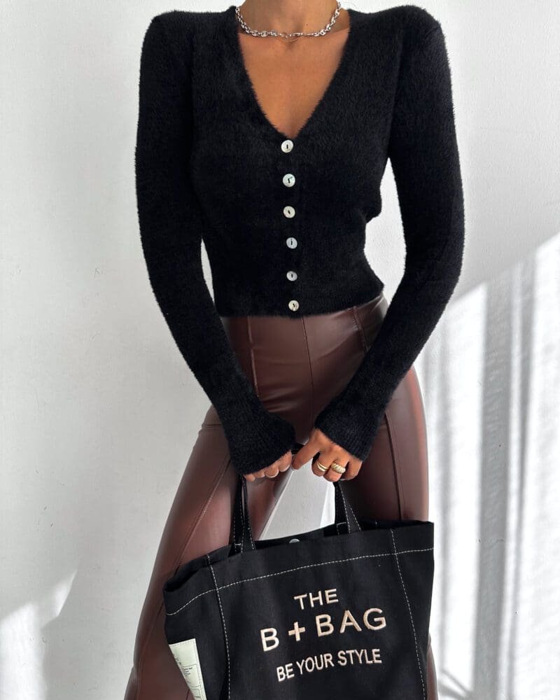 Black Slim Cardigan