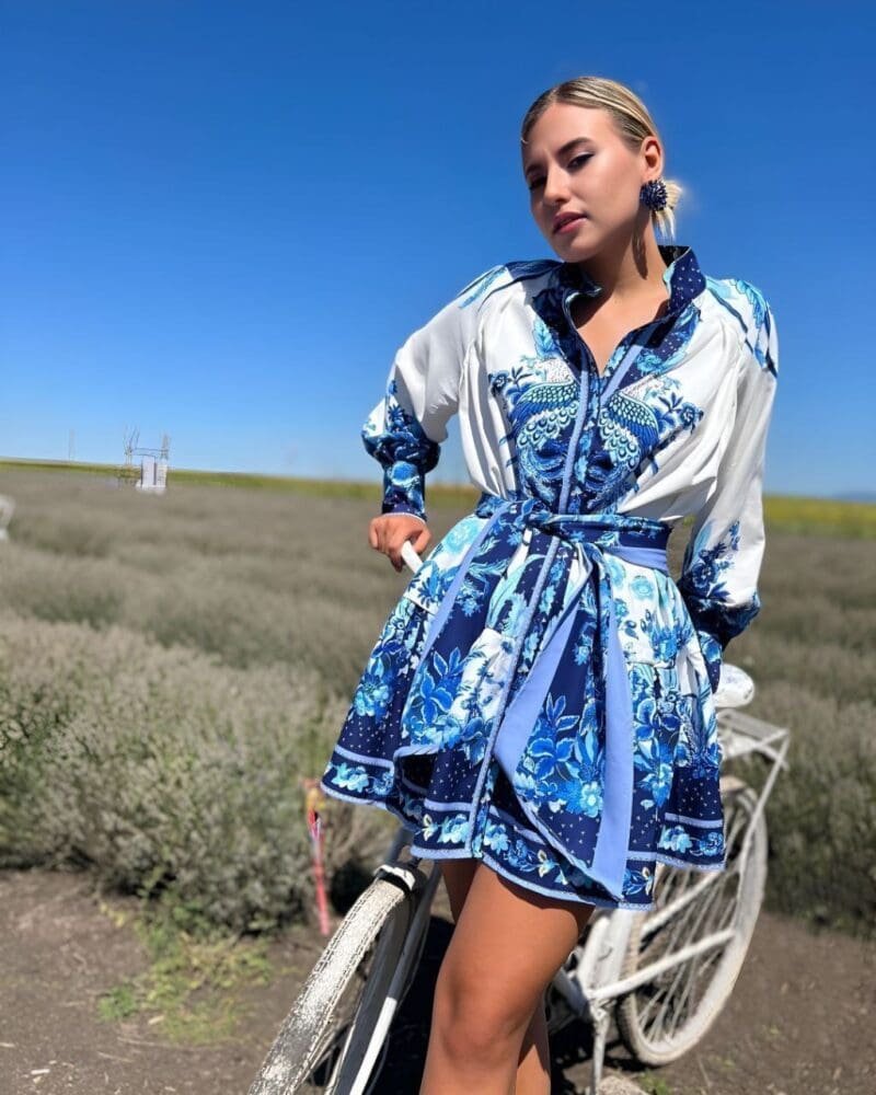 Spring blue/white dress