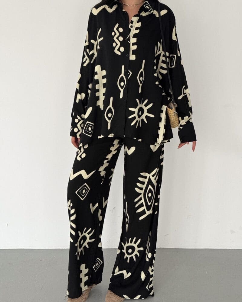Boho Printed Set - Black