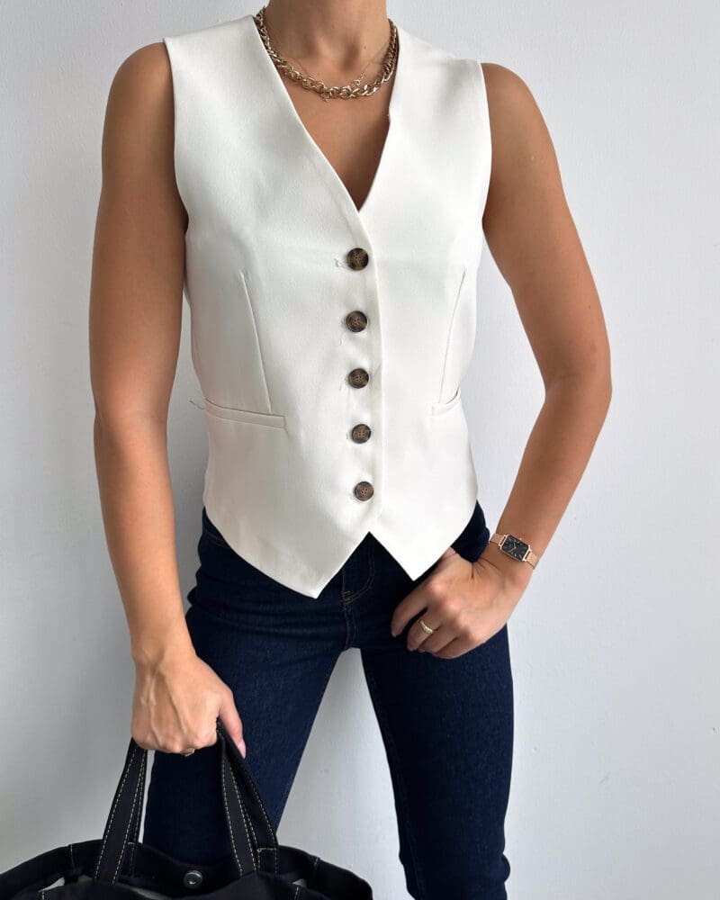 Basic Everyday Vest-White