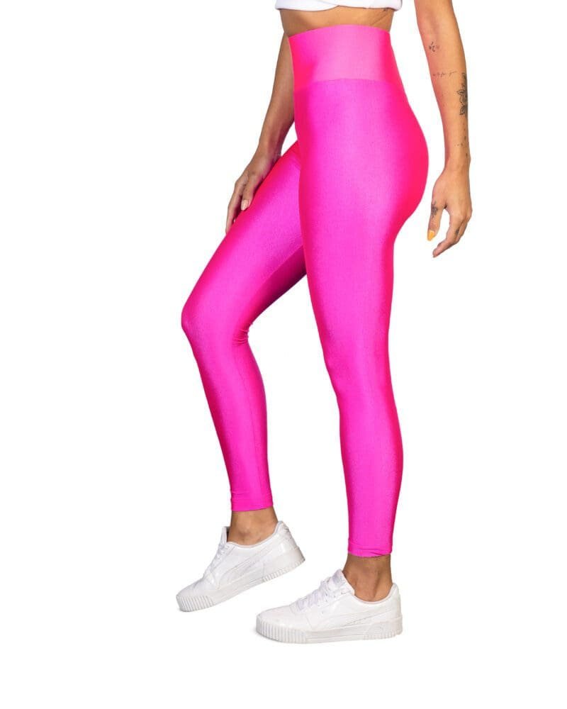 LYCRA HIGH-WAISTED LEGGINGS BUBBLE GUM