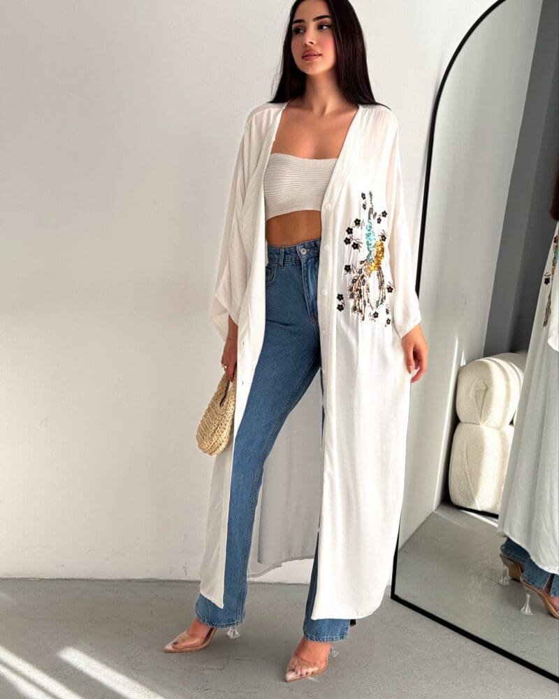 2 Peafowls Kimono