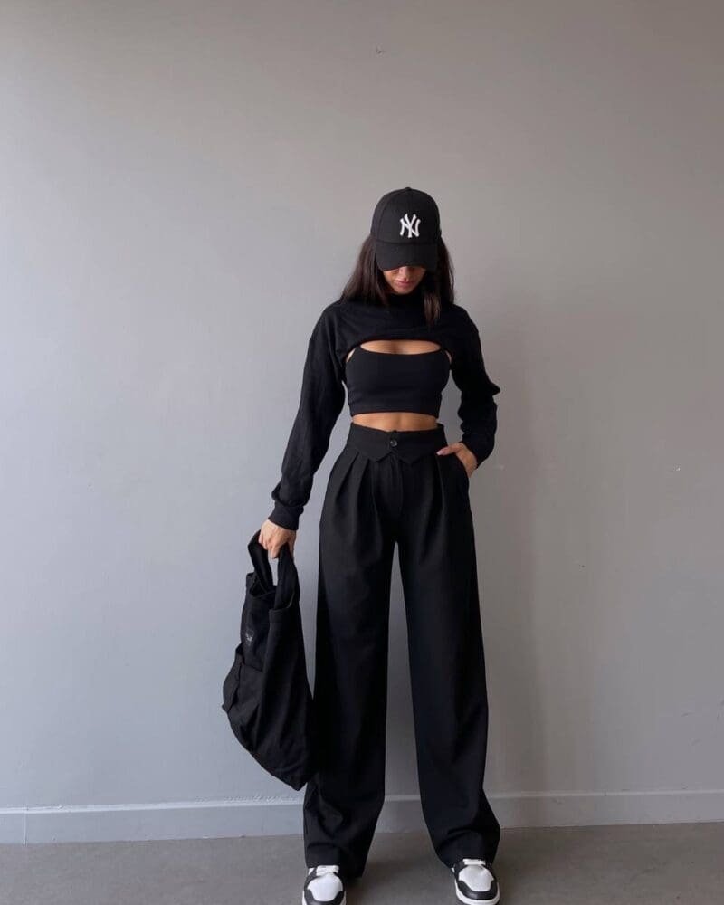 Black High Waist Palazzo Pants