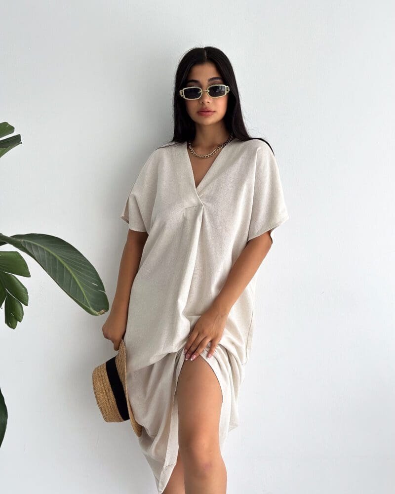 Neutral Vibe Linen Dress