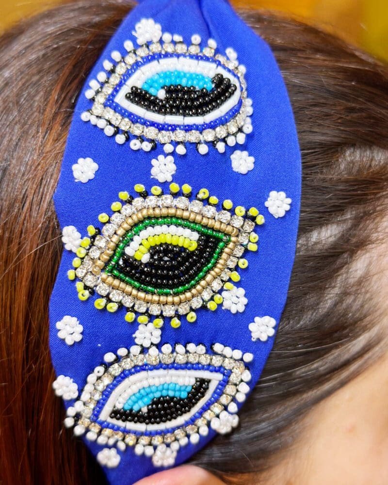 Azure Glimpse Beaded Headpiece