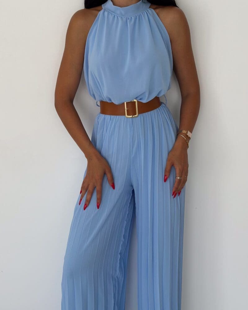 Chic Cinch Jumpsuit Blue