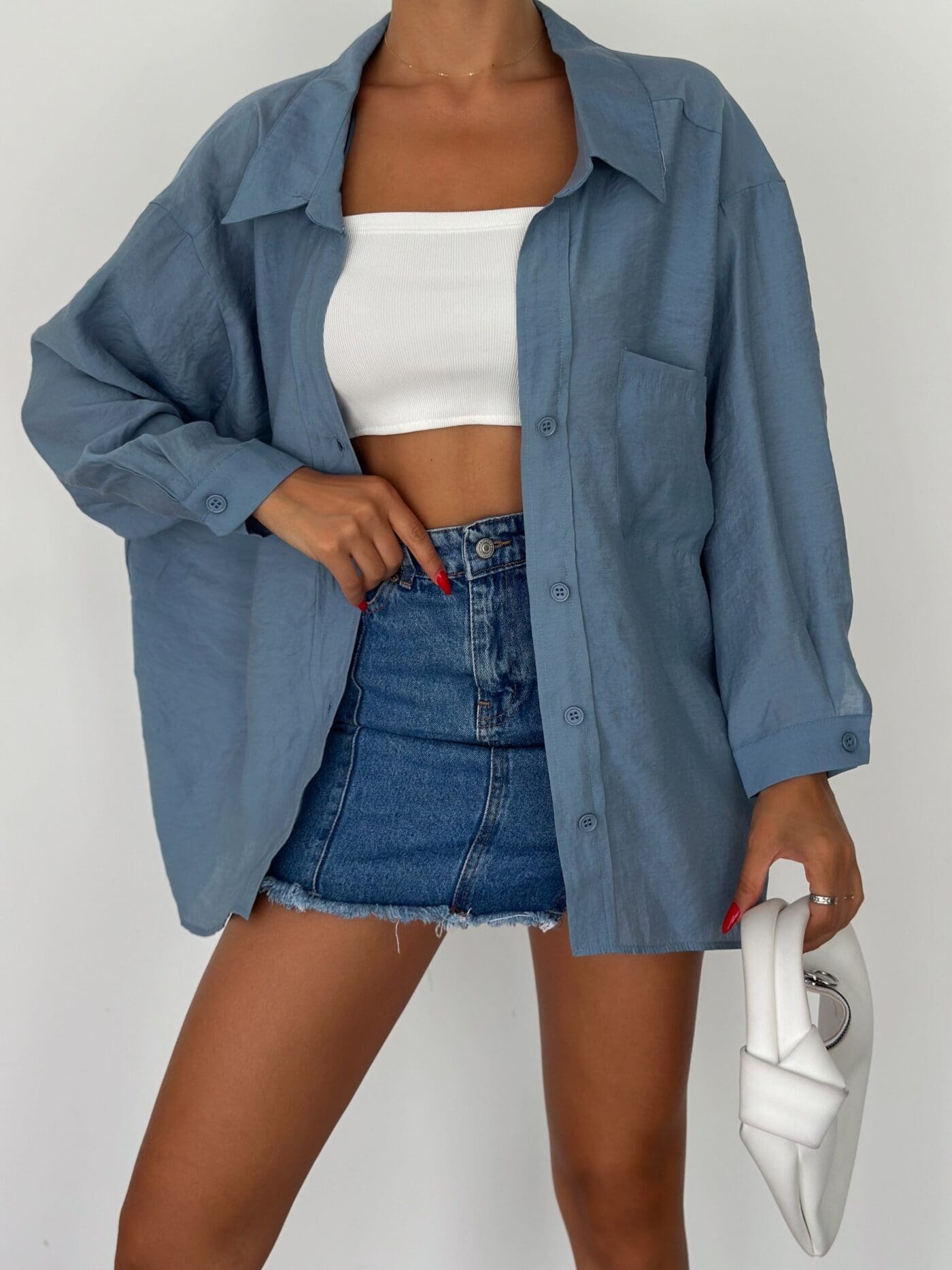 Denim Stripe Oversize Fabia Shirt