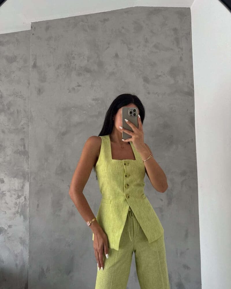 Chic Linen Set Olive