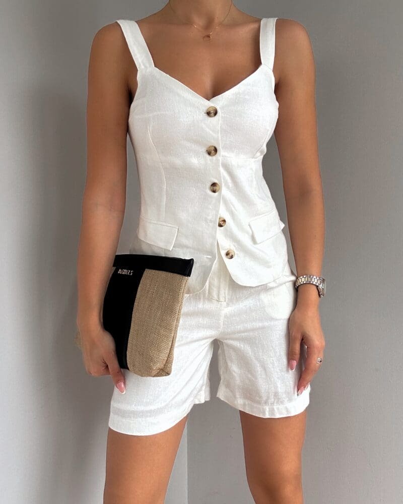 Ivory Buttoned Breeze Set