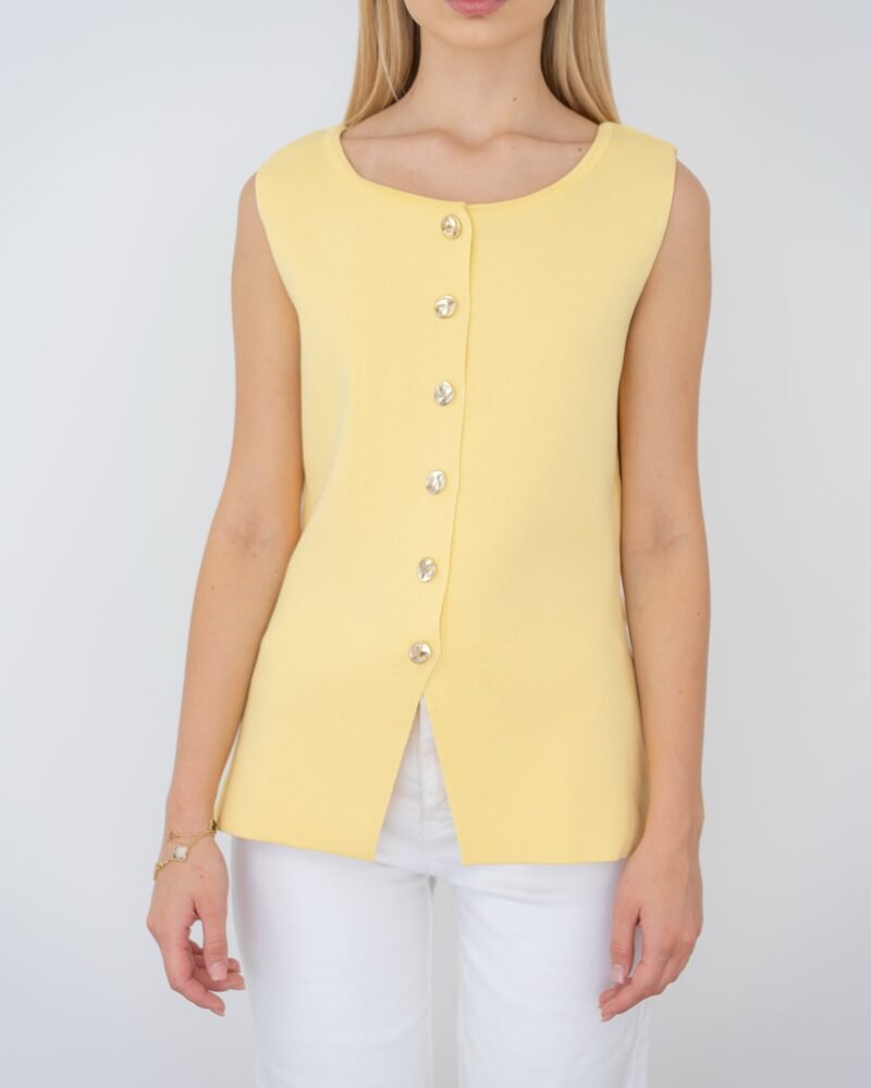 CLASSIC BUTTON VEST – Yellow