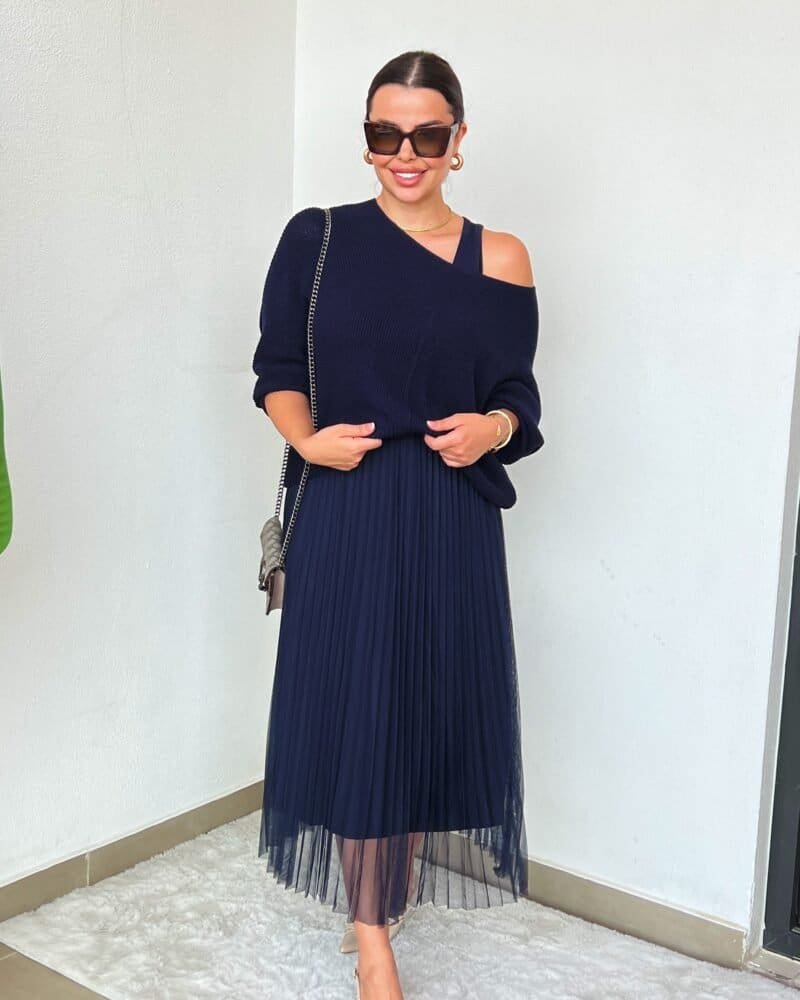 Luxe Navy Blue Layers Set - Made in Italy