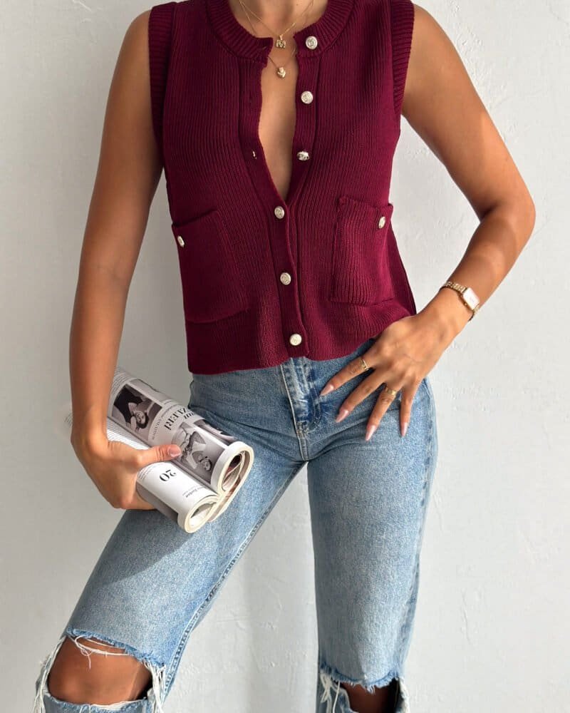 Maroon Cardigan